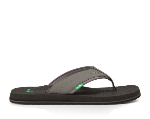 Sanuk Mens Beer Cozy 2 Deep Grey Flip Flops | ZTQLDA375